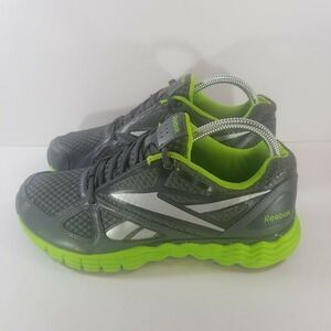 Reebok Womens Size 7.5 Gray Green Smooth Flex Running Shoes Sneakers 023501-311